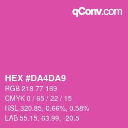 Color code: HEX #DA4DA9 | qconv.com