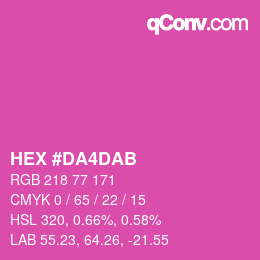 カラーコード: HEX #DA4DAB | qconv.com