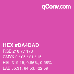 Color code: HEX #DA4DAD | qconv.com