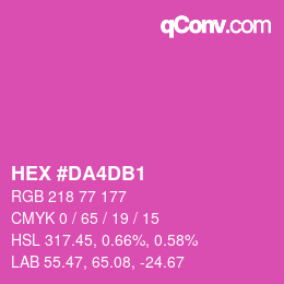 Color code: HEX #DA4DB1 | qconv.com
