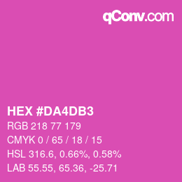 Color code: HEX #DA4DB3 | qconv.com