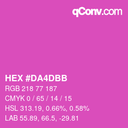 Color code: HEX #DA4DBB | qconv.com