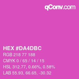 カラーコード: HEX #DA4DBC | qconv.com