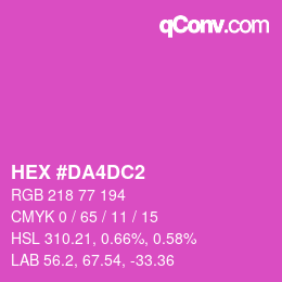カラーコード: HEX #DA4DC2 | qconv.com