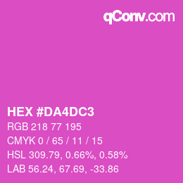 Color code: HEX #DA4DC3 | qconv.com