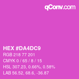 カラーコード: HEX #DA4DC9 | qconv.com
