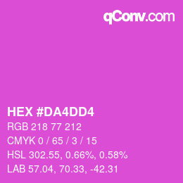 Color code: HEX #DA4DD4 | qconv.com