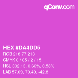 Color code: HEX #DA4DD5 | qconv.com