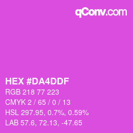 Código de color: HEX #DA4DDF | qconv.com