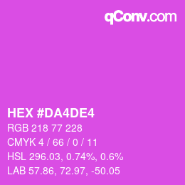 カラーコード: HEX #DA4DE4 | qconv.com