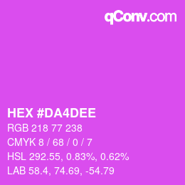 Color code: HEX #DA4DEE | qconv.com
