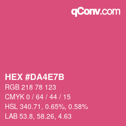 Color code: HEX #DA4E7B | qconv.com