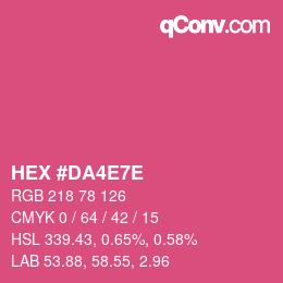 Color code: HEX #DA4E7E | qconv.com