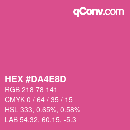 カラーコード: HEX #DA4E8D | qconv.com