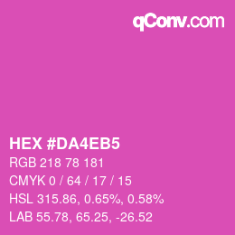 カラーコード: HEX #DA4EB5 | qconv.com