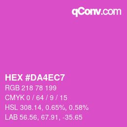 Color code: HEX #DA4EC7 | qconv.com