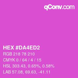 Color code: HEX #DA4ED2 | qconv.com