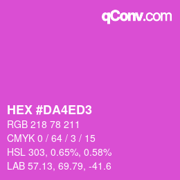 Color code: HEX #DA4ED3 | qconv.com