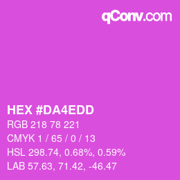 颜色代码: HEX #DA4EDD | qconv.com