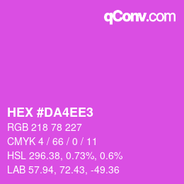 カラーコード: HEX #DA4EE3 | qconv.com