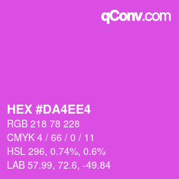 カラーコード: HEX #DA4EE4 | qconv.com