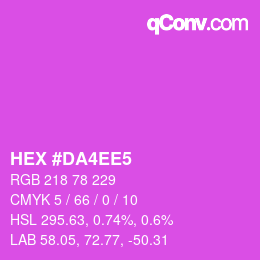 カラーコード: HEX #DA4EE5 | qconv.com