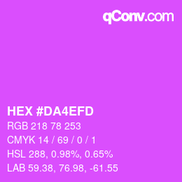 Color code: HEX #DA4EFD | qconv.com