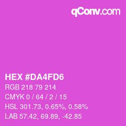 颜色代码: HEX #DA4FD6 | qconv.com