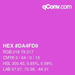 カラーコード: HEX #DA4FD9 | qconv.com