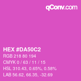 Color code: HEX #DA50C2 | qconv.com