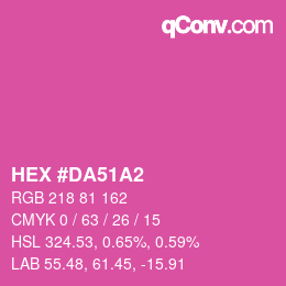 Color code: HEX #DA51A2 | qconv.com