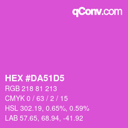 Color code: HEX #DA51D5 | qconv.com