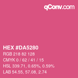 Código de color: HEX #DA5280 | qconv.com