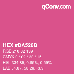 Color code: HEX #DA528B | qconv.com