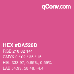 Color code: HEX #DA528D | qconv.com