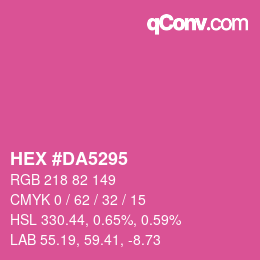 カラーコード: HEX #DA5295 | qconv.com