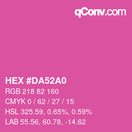 Color code: HEX #DA52A0 | qconv.com
