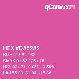 Color code: HEX #DA52A2 | qconv.com