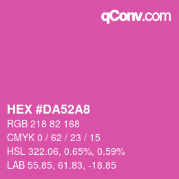 Color code: HEX #DA52A8 | qconv.com