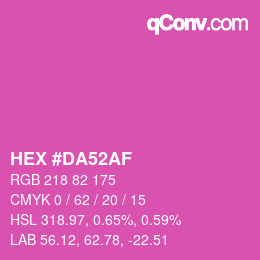 Color code: HEX #DA52AF | qconv.com