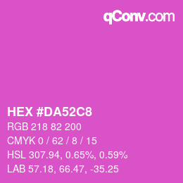 Color code: HEX #DA52C8 | qconv.com