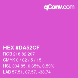 Color code: HEX #DA52CF | qconv.com