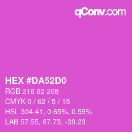 Color code: HEX #DA52D0 | qconv.com