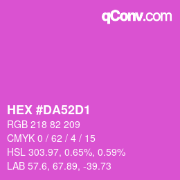 Color code: HEX #DA52D1 | qconv.com