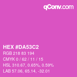 Color code: HEX #DA53C2 | qconv.com