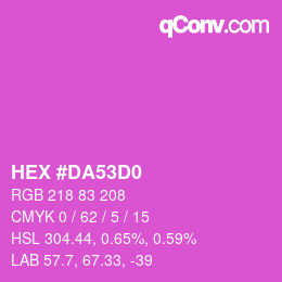 Color code: HEX #DA53D0 | qconv.com