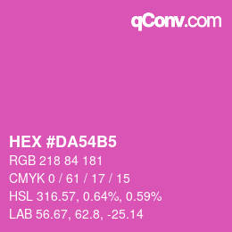 Color code: HEX #DA54B5 | qconv.com