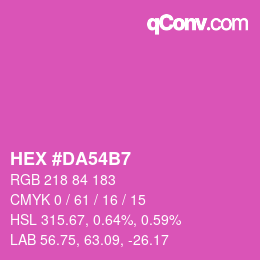 カラーコード: HEX #DA54B7 | qconv.com
