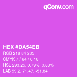 Color code: HEX #DA54EB | qconv.com