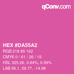 カラーコード: HEX #DA55A2 | qconv.com